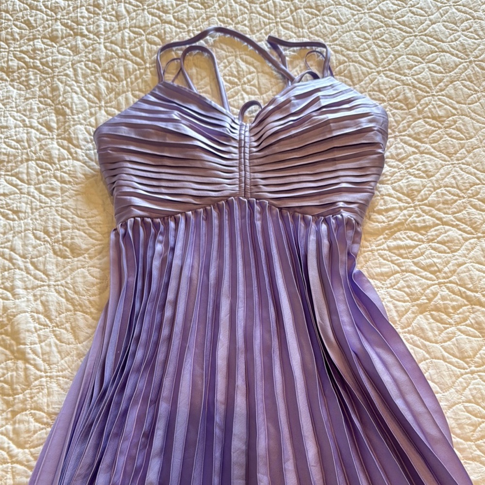 Lavender Pleated Dress